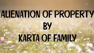 ALIENATION OF HINDU JOINT FAMILY PROPERTY