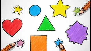 Shapes Tracing & Colouring for Kids | Learn Shapes | Preschool Learning Video