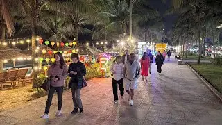 Peaceful Night Walk by the Beach in Đ&agrave; Nẵng