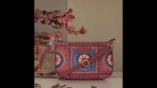 Hard Craft Cross Body Sling Bag For Women Stylish Printed Vegan Leather Bag Hand Bag Ladies Purse