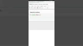Python program to swap two numbers #shorts #python