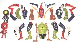 Merakit mainan superhero Spider-Man Hulk Thor venom Superman seren head 
