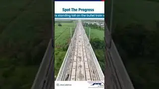 Overhead Equipment masts are now standing tall on the bullet train showcasing steady progress.