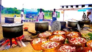150 KG CHICKEN BIRYANI For 1000 Peoples | Vadi Biryani Cooking in Village Function