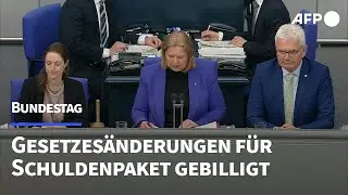 Bundestag billigt Grundgesetz&auml;nderungen f&uuml;r Schuldenpaket | AFP