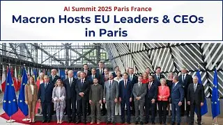 Macron Hosts EU Leaders & CEOs in Paris, France | Amaravati Today Live