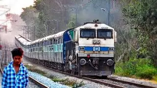 India's FIRST WDG4 GT46MAC 12001 Hauling Garib Nawaz Express - Indian Railways