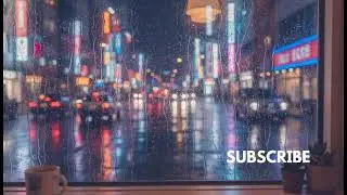 Rainy Tokyo Window View 🌙 Lofi Hiphop to Focus