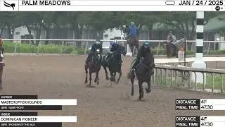 Work of the Day at Palm Meadows: Masteroffoxhounds & Dominican Pioneer worked 4 F on January 24th