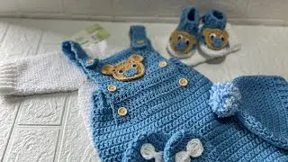 How to crochet baby romper step by step tutorial | easy crochet baby romper tutorial 