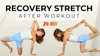 24 min Stretch for Sore Muscles | Recovery | No Talking