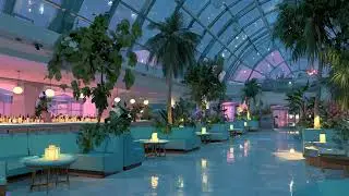 Tropical Night Atrium | Chillwave - Retrowave - Synthwave Mix | Music to Relax and Unwind