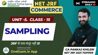15 ! Sampling ! Business Statistics ! OneExam in ! CA Pankaj Khileri #ugcnetcommerce