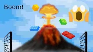 I built a lego volcano and exploded it