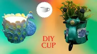 DIY /Turn an cup into a planter /candle holder /Best out of waste.|