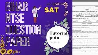 Ntse Bihar question paper 2019-20 17 nov