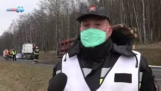 POŻAR NACZEPY LUBAWKA