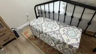 HomePop Large Upholstered Storage Bench- why this is so great for hiding stuff!