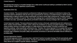 North Carolina  Concealed Handgun Permit  CHP  Exam Free Practice Test And Answers Updated