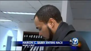 Marion Barry's son files to run for his father's D C Council seat