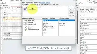 Code 128 Barcode Labels Wizard in MS Access made with BarCodeWiz Code 128 Fonts