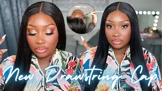 ADJUSTABLE DRAWSTRING! 7X5 PULL&GO YAKI STRAIGHT GLUELESS WIG INSTALL FOR BEGINNERS FT KLAIYIHAIR