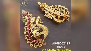 Latest saree pins designs collections/ Bridal saree pins designs
