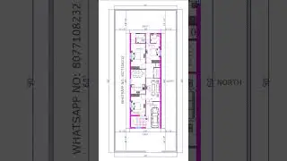 Современный план дома 20 x 60 с парковкой и план дома Васту Анусар