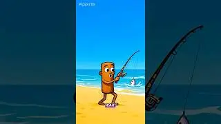 Tung Tung Sahur Pergi Memancing di Pantai 😄 #shorts #tungtungsahur #animation