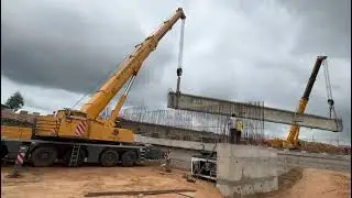 Mobile crane heavy gutter launch💪💪⚔️⚔️⚔️