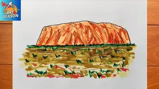 How to Draw Ayers Rock Uluru