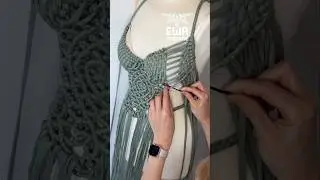 MACRAME CROP TOP &ldquo;SAGE&rdquo; in process - how to make macrame crop top #shorts #macrametutorial #macram&egrave;