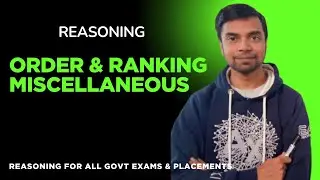 Order and Ranking | Direction and Distances Miscellaneous Questions | Reasoning Part -5