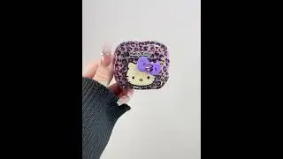 Purple Leopard Hello Kitty AirPods Case with Timeless Appeal #hellokitty #airpodscase #sanrio #kitty