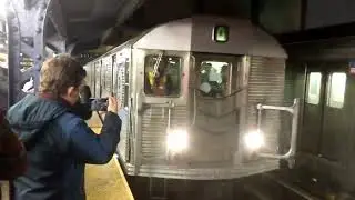 MTA NYC Subway: R32 retirement parade of trains at Brighton Beach and Neck Road (1/9/2022)