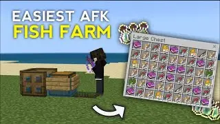 Best EASY AFK Fish Farm Minecraft 1.19! Minecraft Bedrock