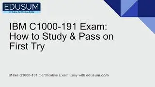 IBM C1000-191 Full Syllabus | Topics, Pattern & Sample Questions