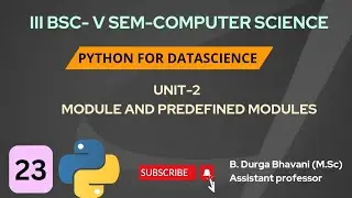 Module and Predefined Module, Math and Random Functions