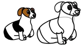 Adorable DIY Learn How to Draw My Cute Dog, Dikaia! Beagle-Jack Russell-Dachshund Mix🎨🐾 #dogdrawing