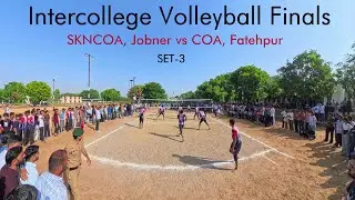 SKN Agriculture University Volleyball Finals | SKNCOA, Jobner vs COA, Fatehpur | SET 3 | Rivals