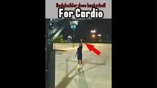 Bodybuilder does basketball (for cardio!) 13 weeks out from show #basketball #motivation #viral #fyp