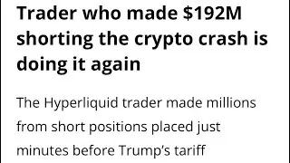 Whale Short Bitcoin Again China Response To Trump Tariffs #crypto #trump #bitcoin #altcoins