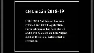 ctet.nic.in 2018-19