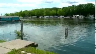 Flood waters affect boat houses