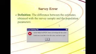 Sources of survey error