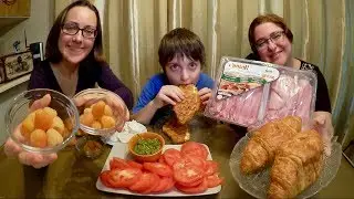 Croissant Sandwiches And Sunshine Raspberry | Gay Family Mukbang (먹방) - Eating Show