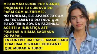 Cuidei do meu pai doente 5 anos  Mas foi meu irmão que herdou tudo    até eu achar a Bíblia dele