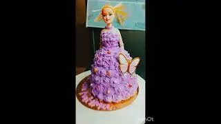 Barbie Doll Cake💞 #homemadecake#egglesscake#barbiedoll#prettycake#birthdaycake#customisedcake#sweets