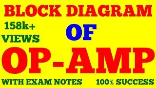 BLOCK DIAGRAM OF OP-AMP || OP-AMP || OPERATIONAL AMPLIFIER || ELECTRONICS || WITH EXAM NOTES ||