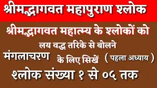 भागवत श्लोक संस्कृत | भागवत मंगलाचरण | भागवत मंगलाचरण प्रथम श्लोक | श्लोक संख्या ०१ से ०५ तक